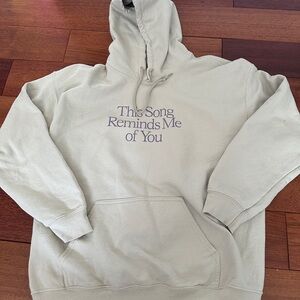 Lonely Ghost tan/purple This song reminds me of you hoodie (LIKE NEW!!)